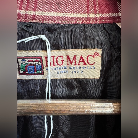 Vintage Big Mac Flannel Quilt Lined Pearl Snap Shacket Shirt Jacket Mens 2XLT - Picture 2 of 14